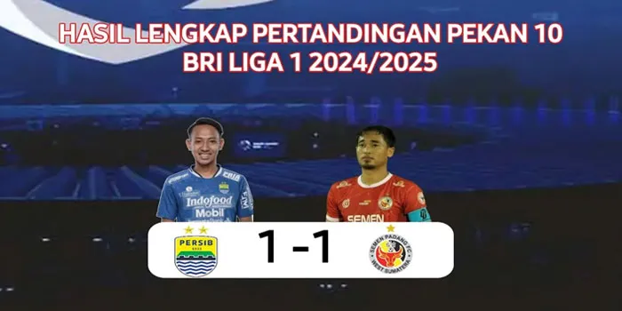 BRI Liga 1 - Persib Bandung Gagal Merebut Tiga Poin Dari Semen Padang Usai Bermain Imbang 1-1